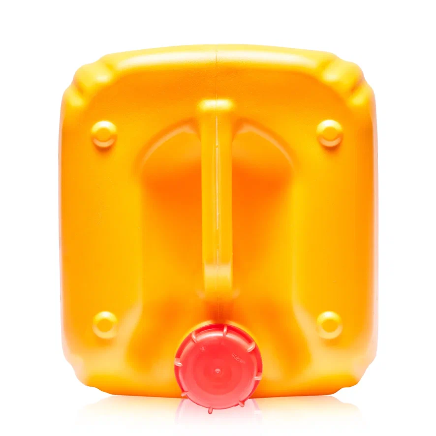 Моющее средство ХИТ кислотный 110 в желтой канистре — вид сверху