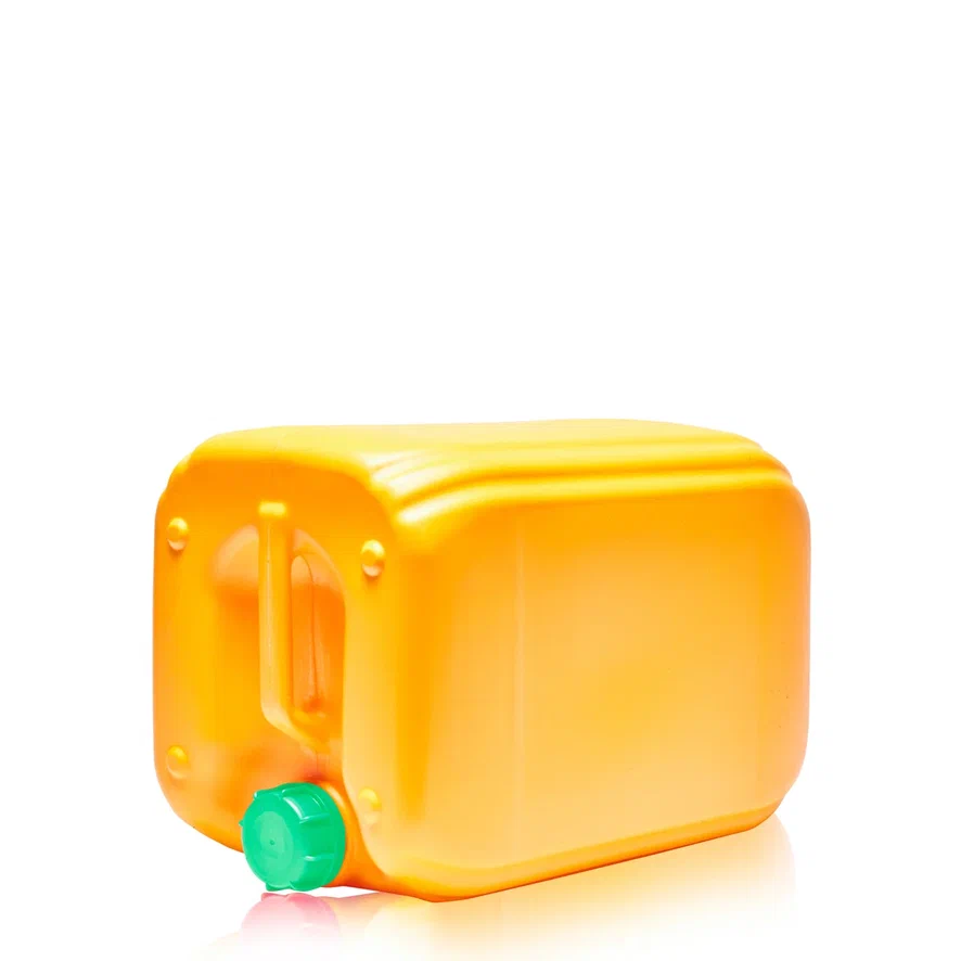 Моющее средство ХИТ нейтральный 076 в желтой канистре — вид сбоку